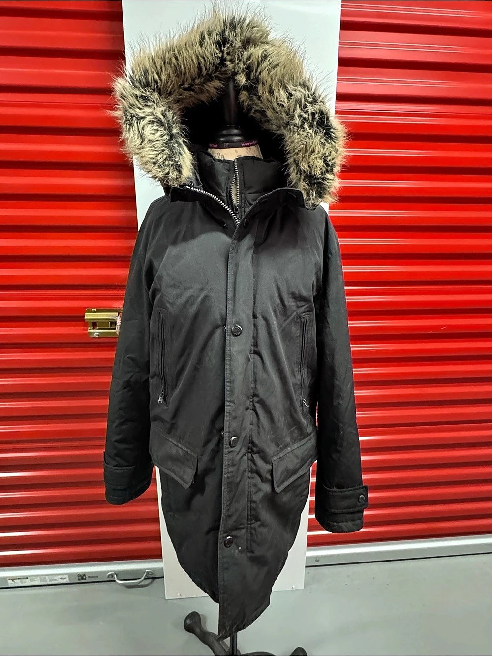 Michael Kors Hooded Parka Black Size Medium